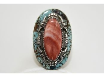 Vintage Sterling Silver And Stone Ring - N110