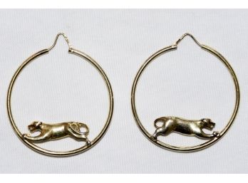 Sterling Silver Jaguar Earrings - 132