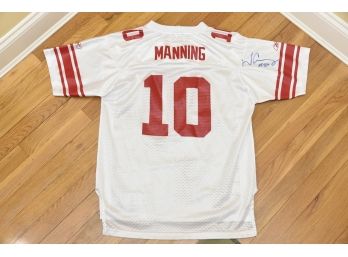 Eli Manning Jersey Signed By Victor Cruz Youth XL Guaranteed Authentic