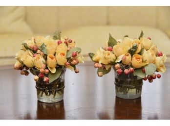 Small Faux Rose Accent Pieces