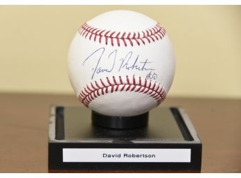 David Robertson Signed Baseball Guaranteed Authentic