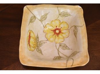 Italian Ceramic Floral Bowl