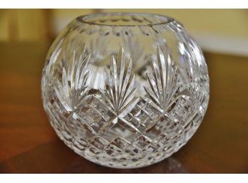 Spherical Faceted Glass Vase