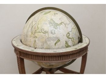 An Antique Globe On Stand