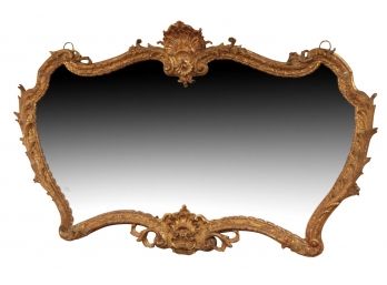 An Antique Gold Gilt Frame Oval Wall Mirror