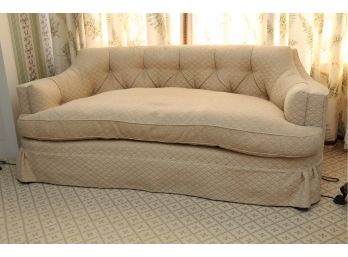 A Custom Damask Fabric Sofa