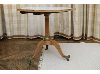 A Octagonal Marble Top Side Table