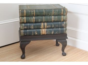 A Vintage Book Stack Side Table