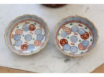 Antique Pair Of Blue And White Asian Bowls