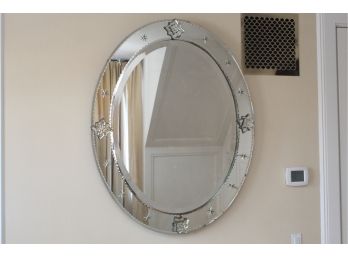 An Antique Etched Venetian Wall Mirror
