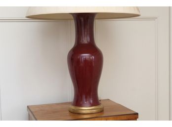 Burgandy Table Lamp
