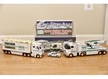 Group Of 4 Incomplete Hess Trucks And Cars 2003-2005