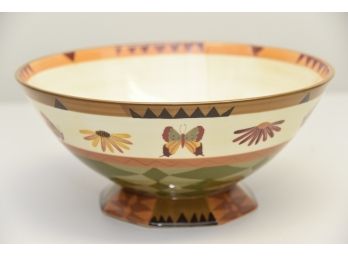 Zrike 'Indian Summer' Hand Painted Serving Bowl