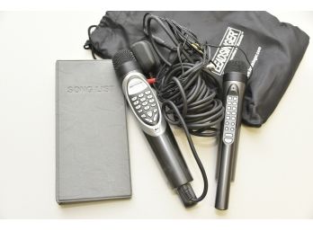 Pair Of Leadsinger LS-3700 Built-In Karaoke Microphones With Manual