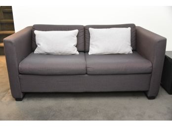 Purple Love Seat With Accent Pillows