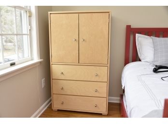 Maple Bedroom Chest With Double Cabinet Doors