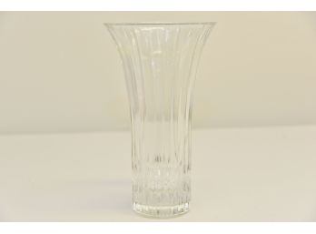 Glass Vase With Top To Bottom Grooves