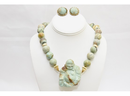 Vintage Asian Necklace With Matching Earrings