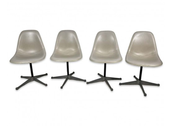 Charles Eames For Herman Miller Swivel Side Chairs  Set Of 4