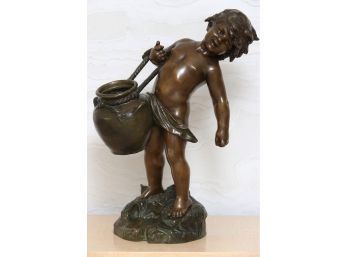 Auguste Moreau (1834 - 1917) (French) 'Le Pot Casse' Bronze Sculpture