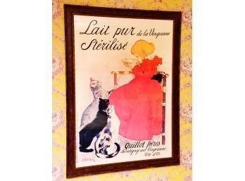 Lait Pur Strilis De La Vingeanne Framed Poster By Thophile Alexandre Steinlen