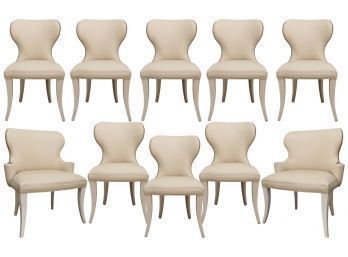 Luigi Gentile Set Of 10 Custom Dining Chairs