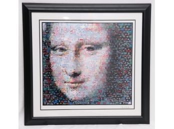 Mona Lisa Mosaic Seriolithograph Framed By Neil Farkas