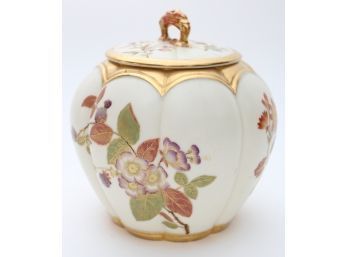 Royal Worcester Ceramic Jar With Lid
