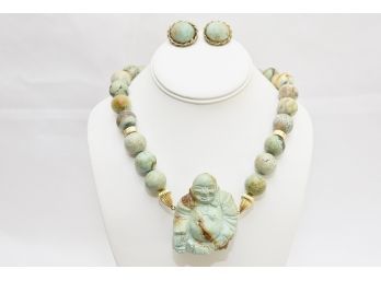 Vintage Asian Necklace With Matching Earrings