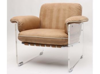 Pace Collection Lucite Argenta Lounge Chair