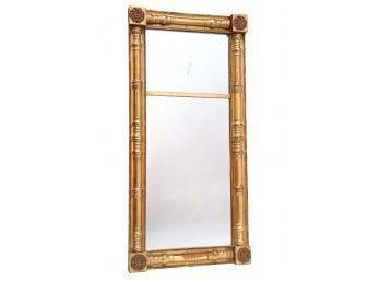 Antique Sheraton Gold Frame 2 Panel Mirror