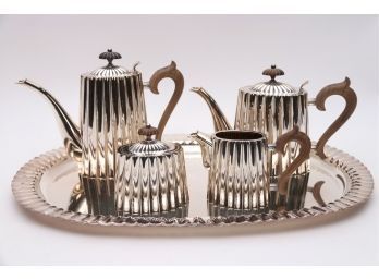 Mid Century Modern Sterling Silver Tea Set Made In Italy By Frank Cobb