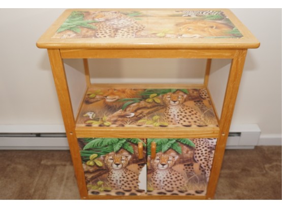 Cheetah Print Cabinet (for Restoration)