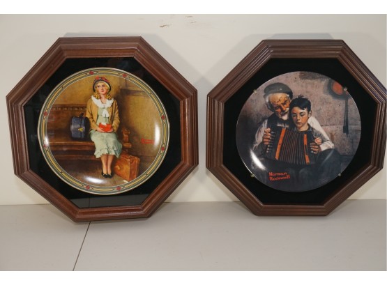 Pair Of Norman Rockwell Plates Including 'a Young Girl's Dream'