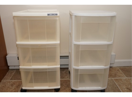 Pair Of Rolling Storage Containers Including Mini Chest And Sterilite