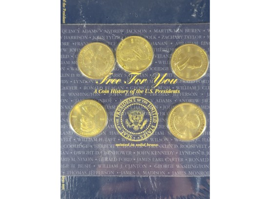 'free For You' Presidential Coin Group Minted In Brass