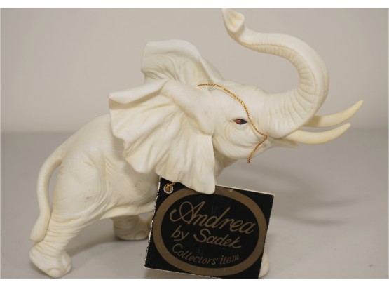 Vintage Porcelain Elephant Figurine Andrea By Sadek