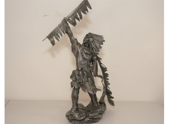 Vintage Pewter 'Blackfoot Chief' By Jim Ponter Official Issue Of The Western Heritage Museum