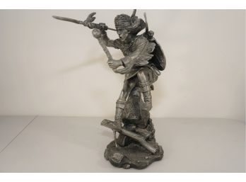 Vintage Pewter 'Apache Raider' By Jim Ponter Official Issue Of The Western Heritage Museum