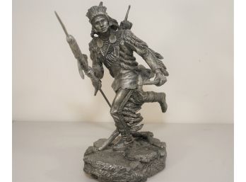 Vintage Pewter 'Crow Scout' By Jim Ponter Official Issue Of The Western Heritage Museum