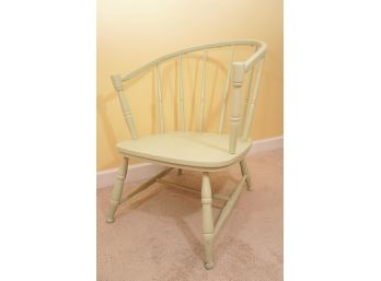 Vintage Green Wooden Low Chair