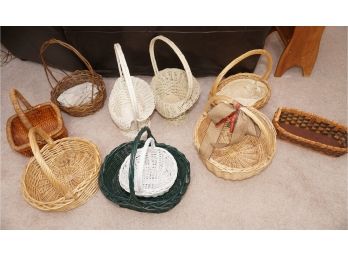Group Of Wicker Hand Baskets