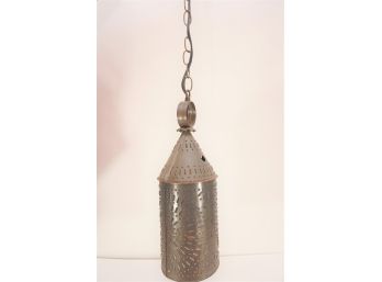 Vintage Tin Hanging Light Lamp