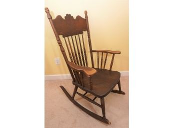 Vintage Wooden Rocking Chair (wear And Tear View Photos)