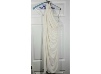 Woman's Ralph Lauren One Shoulder White Dress