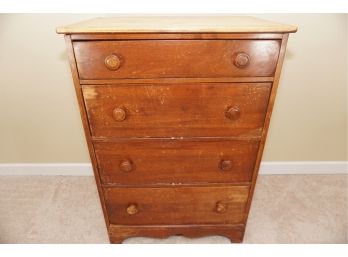Vintage 4 Drawer Wood Dresser (wear And Tear View Photos)