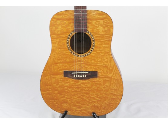 Morgan Monroe M-15QN Quilt Top Dreadnaught Acoustic Guitar