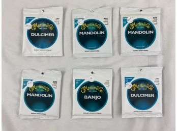 Group Of 6 Martin & Co. Banjo, Mandolin & Dulcimer Specialty Acoustic Strings