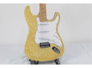 Custom Mother Of Pearl Stratocaster Style Guitar With A Maple Neck