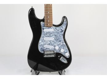 Fender Style Mother Of Pearl Electric Guitar With Black Base